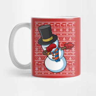 Dabbing Snowman Ugly Christmas Sweater Mug